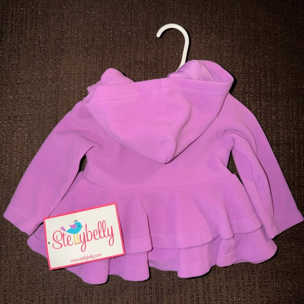 Stellybelly Purple Kids Pea Coat - Picture 3 of 4